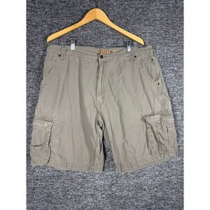 Berne Mens Cargo Shorts Size 40 Olive Ripstop Cotton Utility Workwear S938OD